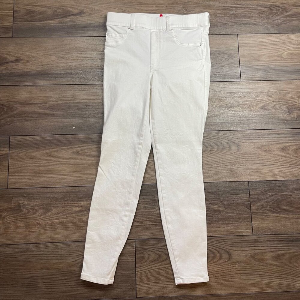 SPANX EveryWear Ankle‎ Skinny Jeans Women's Size Medium Shapewear White Stretch